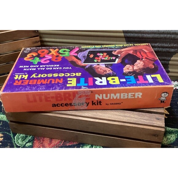 Lite Brite Numbers Accessory Kit + Alphabet & Peg Refill Sets Light Bright 1968 - Picture 12 of 16